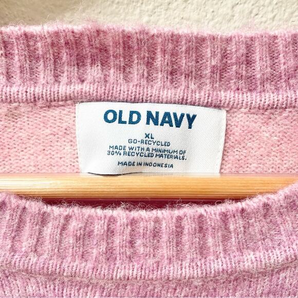 NEW Old Navy Wool Blend Cozy Crew-Neck Pink Ombré Sweater Women's XL $45 - Picture 10 of 11